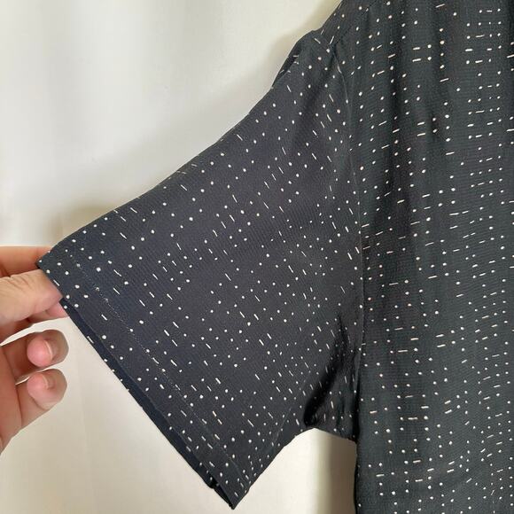 Eileen Fisher‎ Morse Code Tencel Viscose Graphite Dress Petite Small Minimalist - Picture 4 of 9